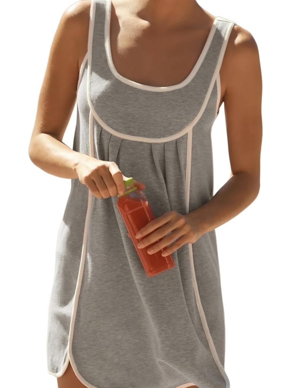 Women’s Summer Athletic Dress Grey with Contrast Trim size medium new - Picture 1 of 7